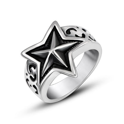 Stainless Steel Ring Men And Women Star Jewelry