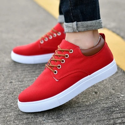 Breathable mens casual canvas sport shoes