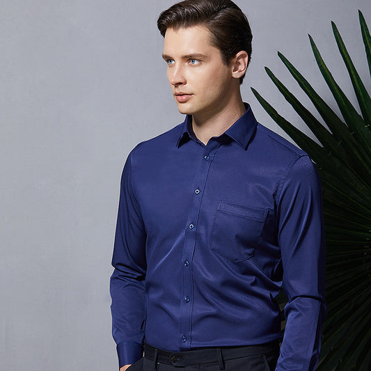 Work Clothes Mercerized Stretch Shirt For Men