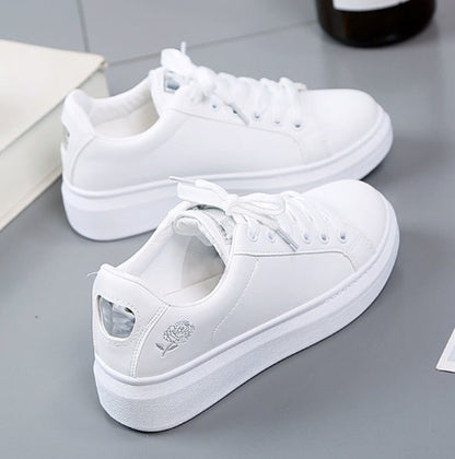 White Women Rose Shoes